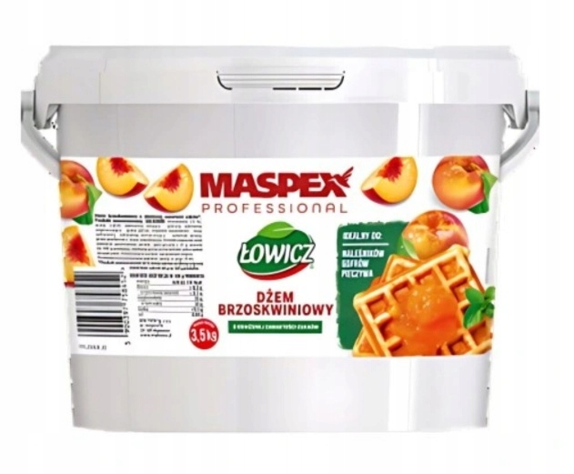 Levně 1x 3,5 kg Łowicz Profesionální broskvový džem se sníženým obsahem cukru