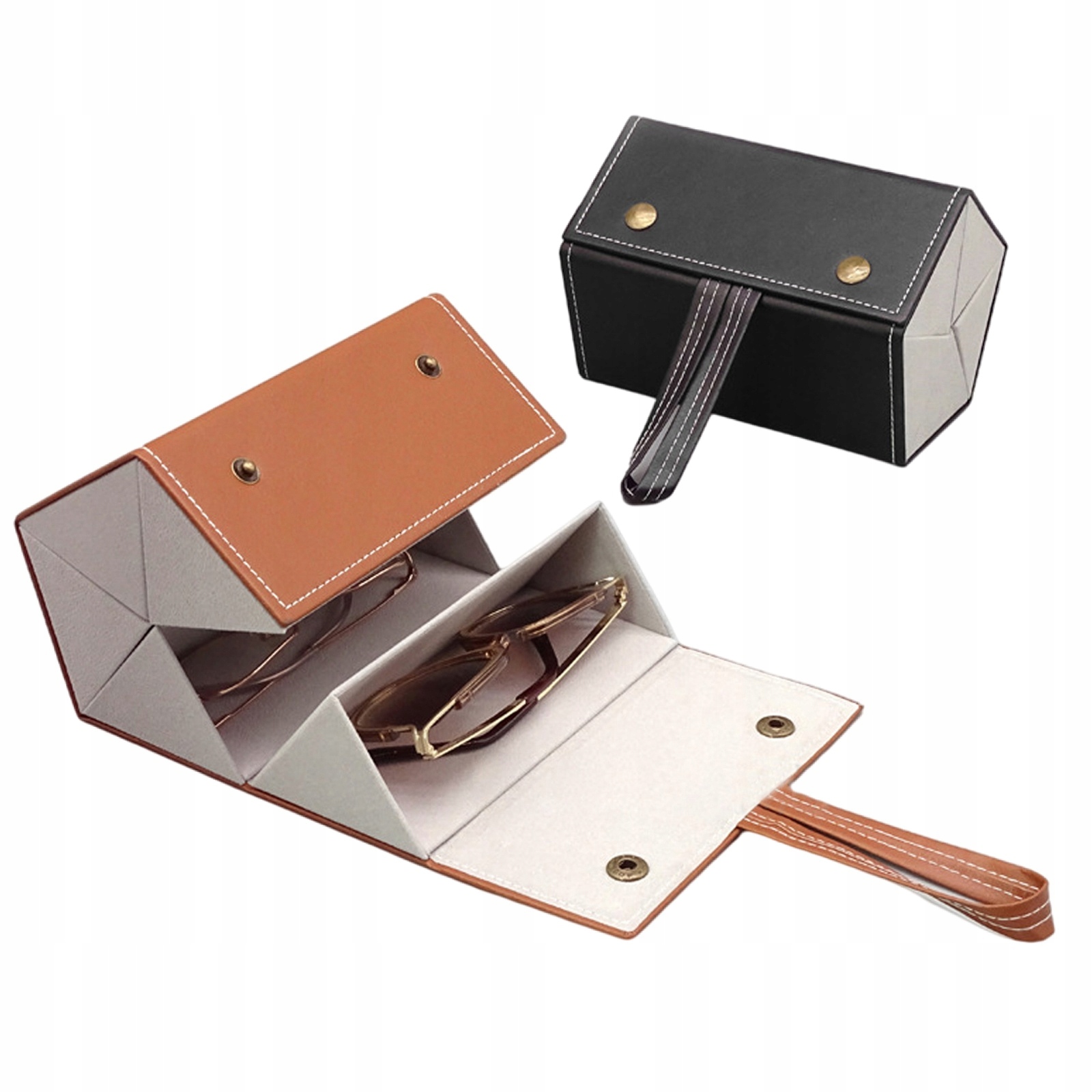 SZKATUŁKA NA OKULARY ORGANIZER ETUI PRZENOŚNY BK Wysokość 10 cm