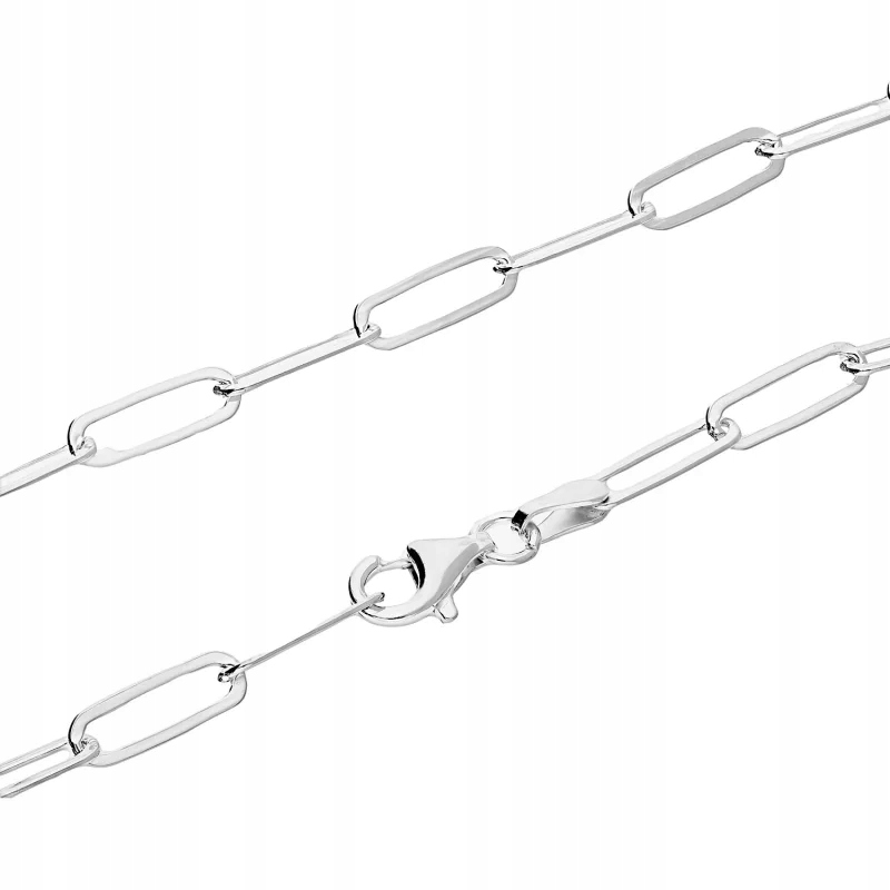 Stříbrný náhrdelník Anker 925 4.88g zapínání karabinka oválná velké články R45