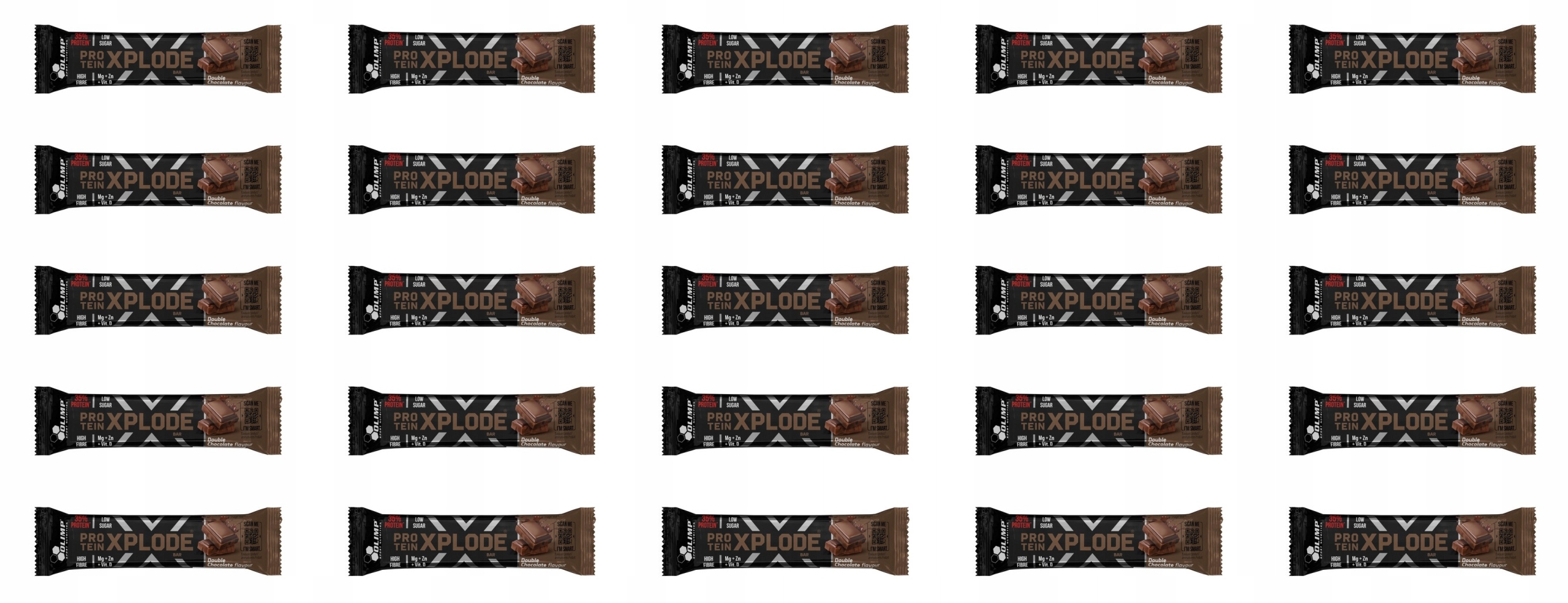 Levně 25x 40g Olimp Sport Nutrition Protein Xplode Bar double choco Karton