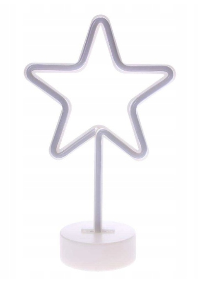 LAMPKA LED NEON-OWA 3D GWIAZDA STARS LAMPA BATERIE