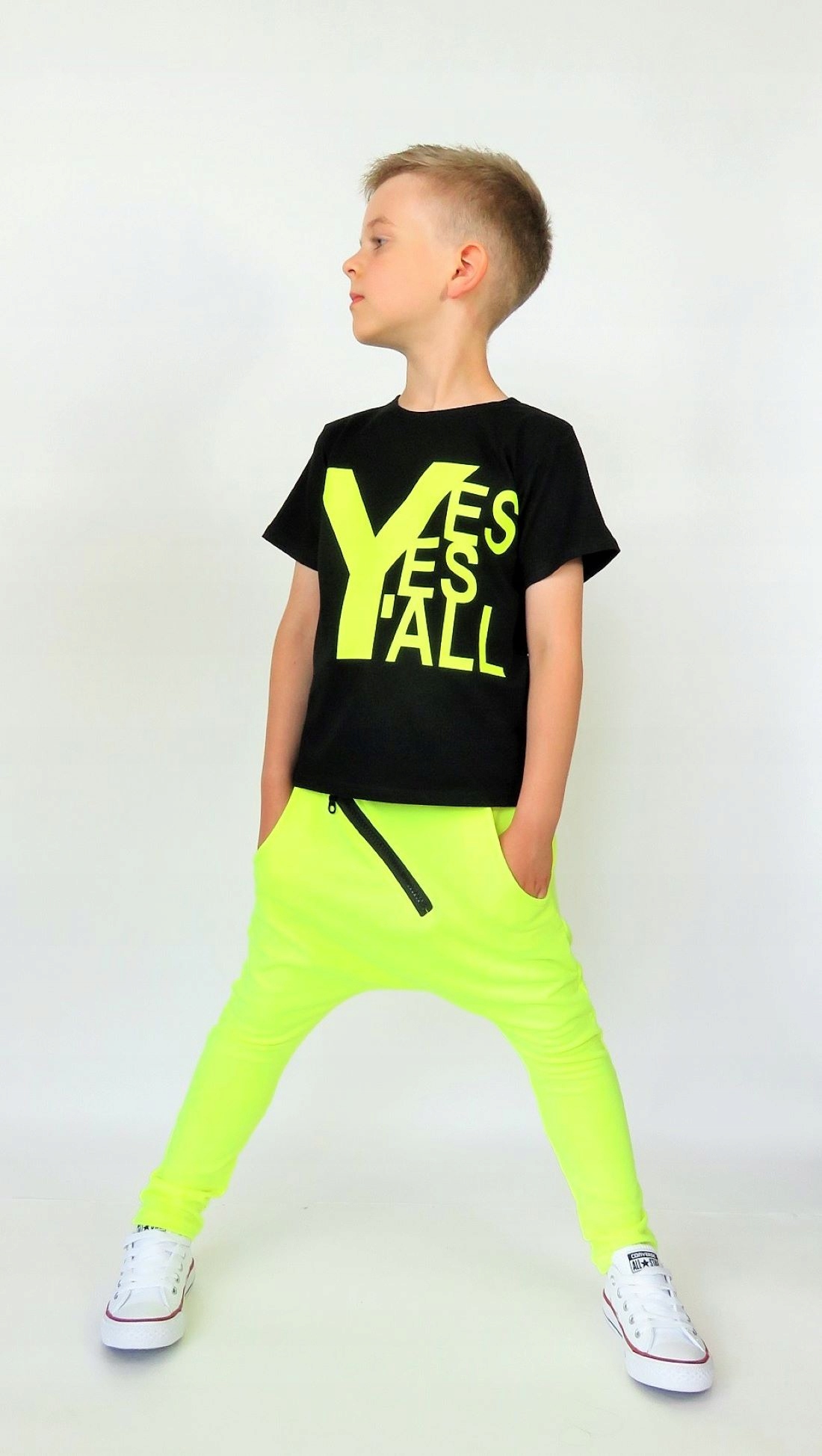 Spodnie baggy neon żółty 146 Caramba Mamma Marka Inna marka