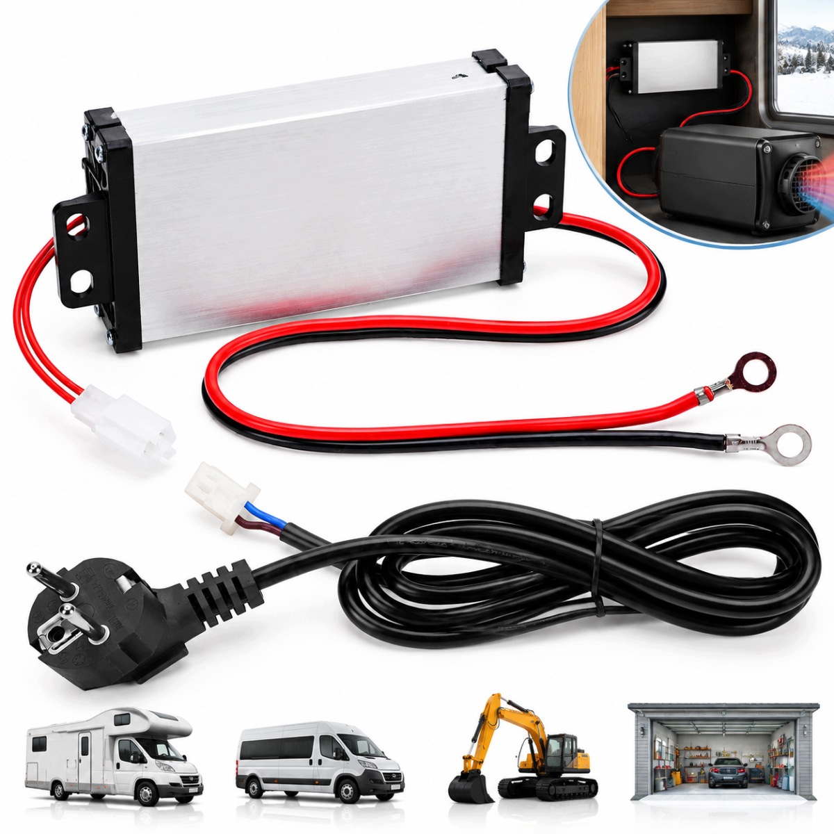 Adapter Zasilający 230V 12V Transformator Do Nagrzewnicy 5KW 8KW Miedź