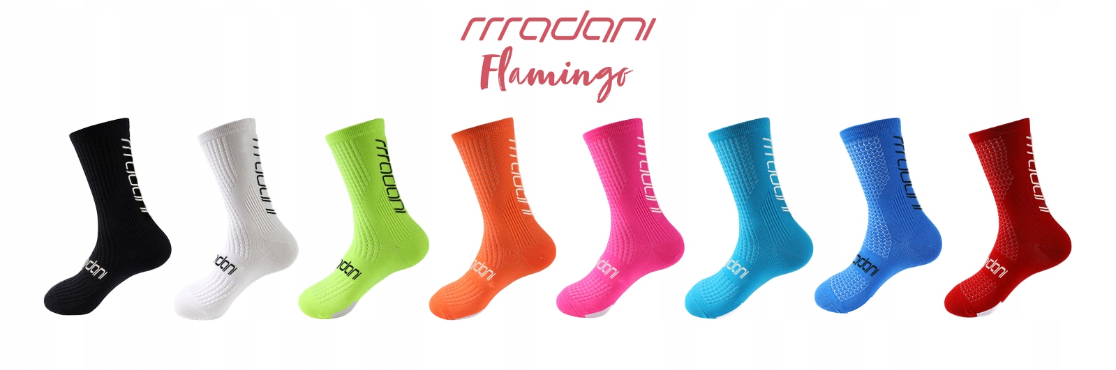Madani:skarpety rowerowe FLAMINGO Unisex r.36-46 Rozmiar Uniwersalny