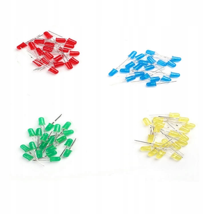 DIODA LED ZESTAW 200 SZT 5mm MATOWE