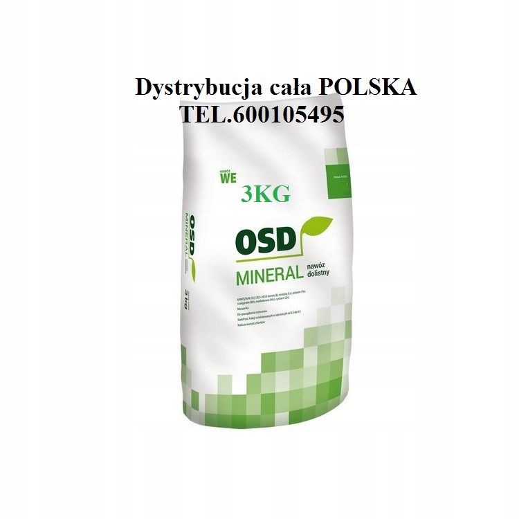 Nawóz wieloskładnikowy Dolistny Osd Mineral dystrybucja proszek 9 kg