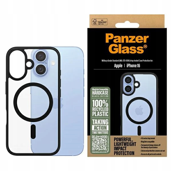 PanzerGlass HardCase iPhone 16 6.1" černý/black MagSafe 1301