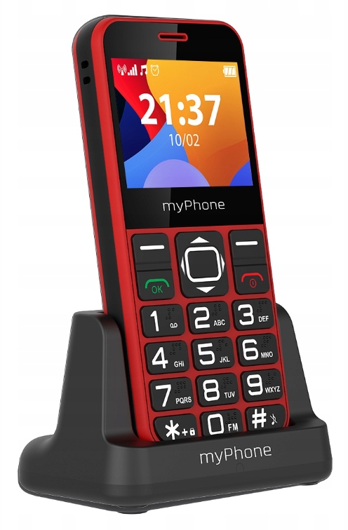 Hlasitý telefon pro seniory myPhone Halo 3 Hac Sos Červený