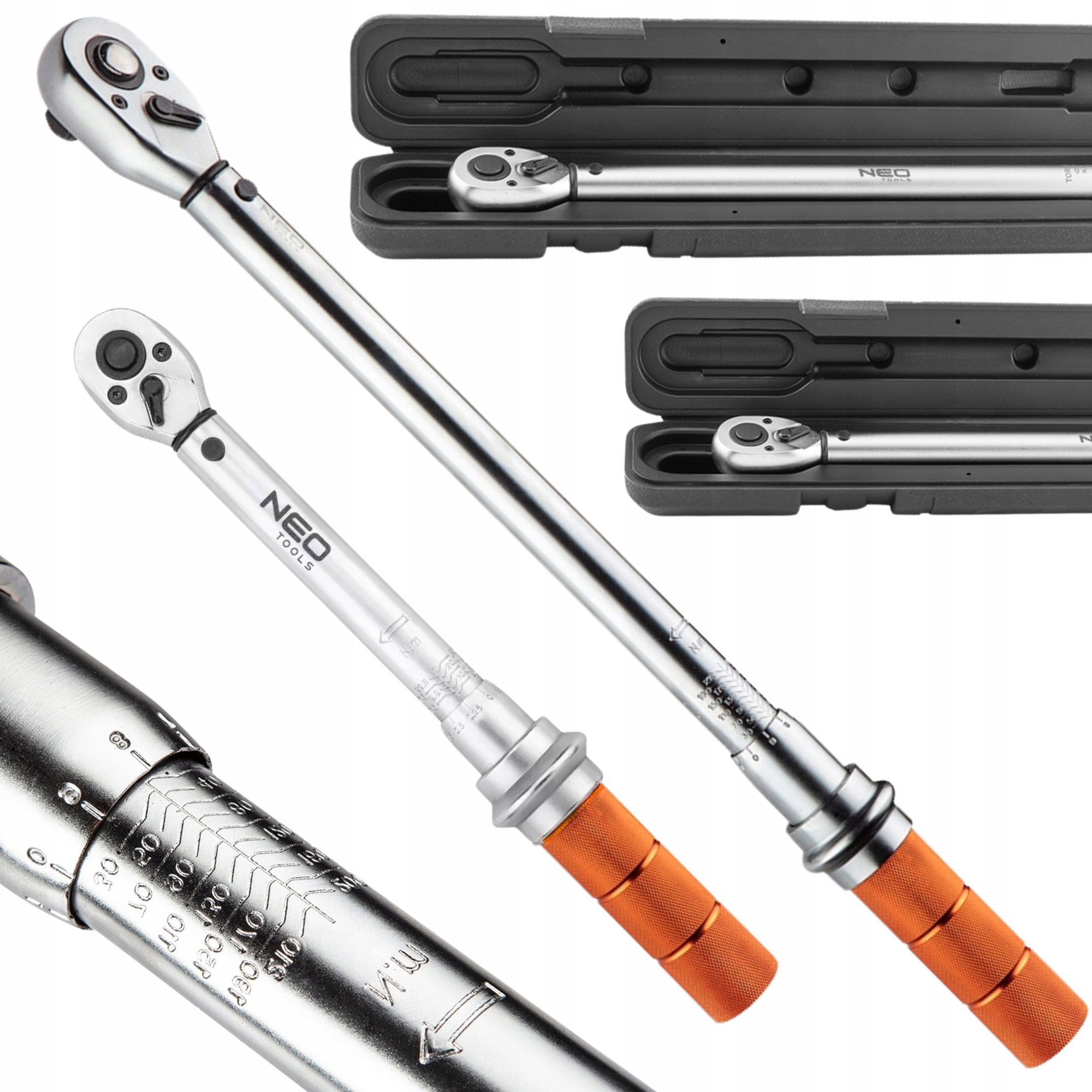 Neo Sada 2 Dynamometrických kľúčov Rozsah od 5 do 210 Nm Puzdro Certifikát