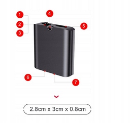 MINI DYKTAFON SZPIEGOWSKI SPY USB DETEKCJA 32GB Model Q63