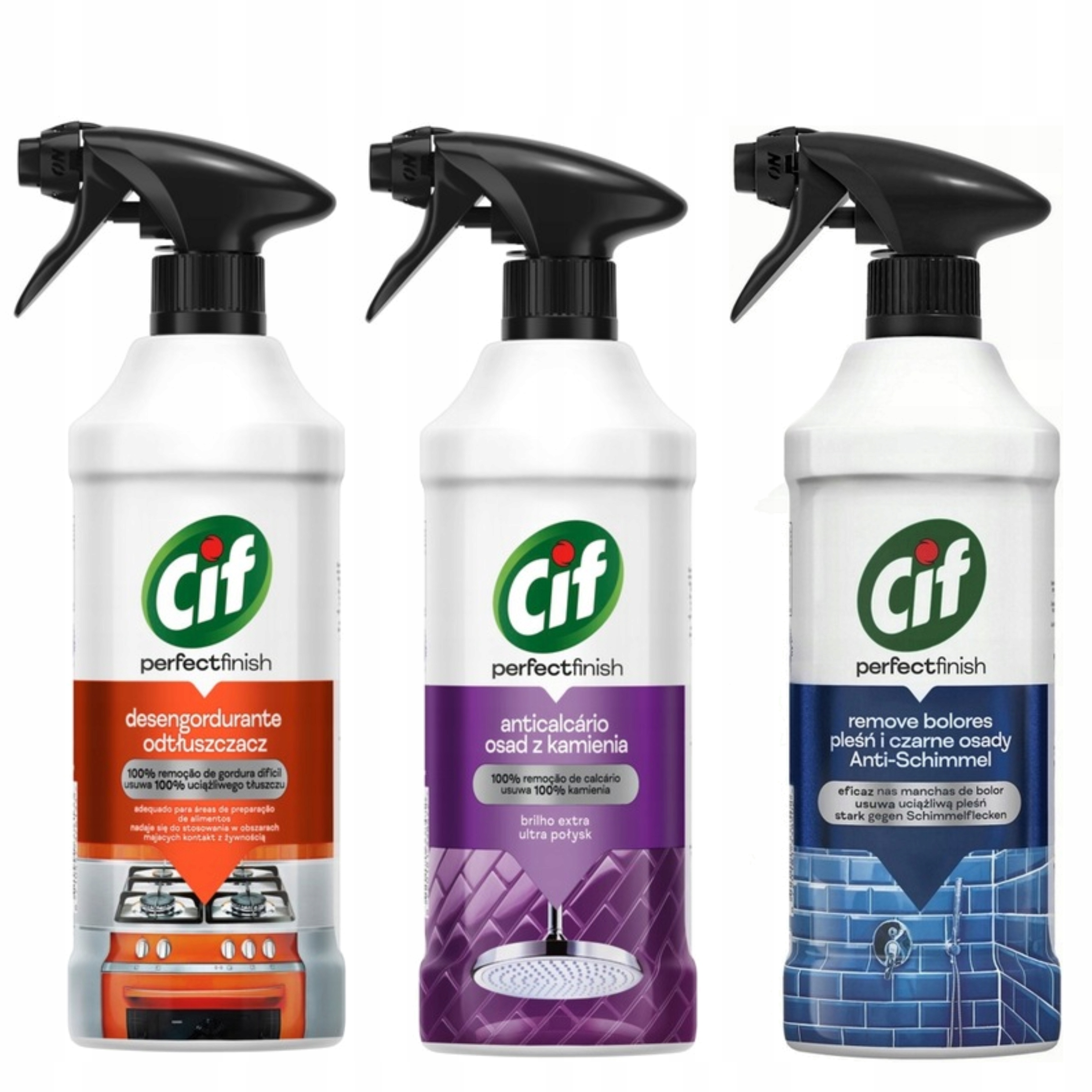 Levně Cif Sada čisticích prostředků Perfect Mix Spray 3x435 ml