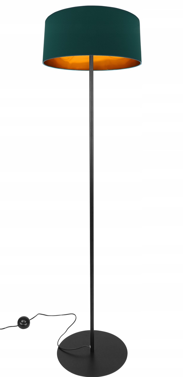 

Lampa Stojąca Podłogowa Abażur Złoty nowoczesna