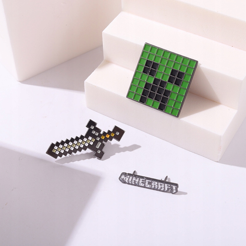 Przypinka Metal Napis Minecraft Gra Game Pin Marka Clamoty