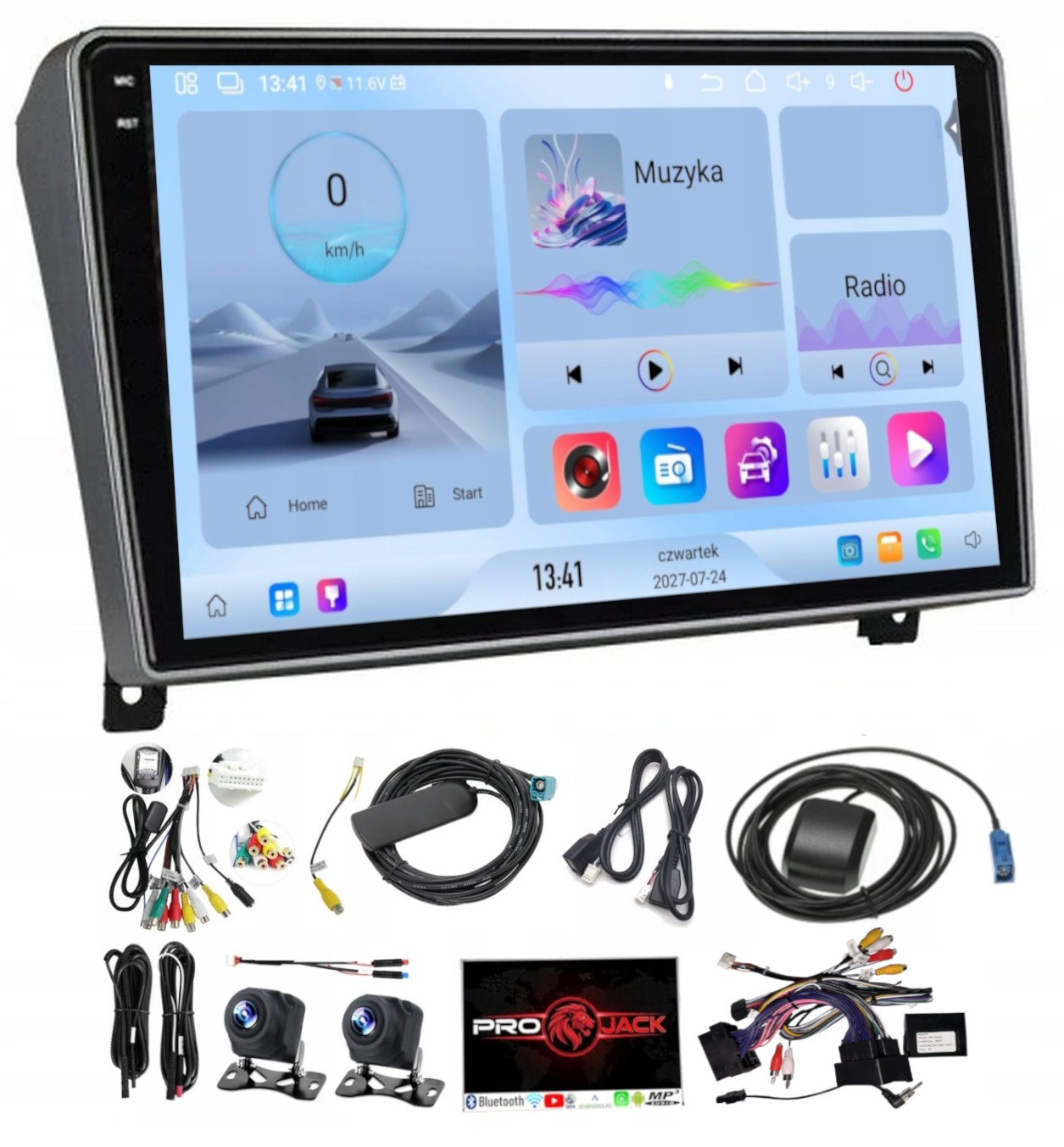 Rádio Navigace Android Peugeot 407 2004-2011 Wifi Usb Bt 64GB Modem Sim