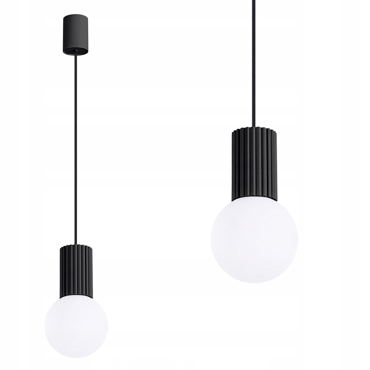 Závěsná lampa Halo 1 černá, stylová, ideální do kuchyně i obývacího pokoje Sollux