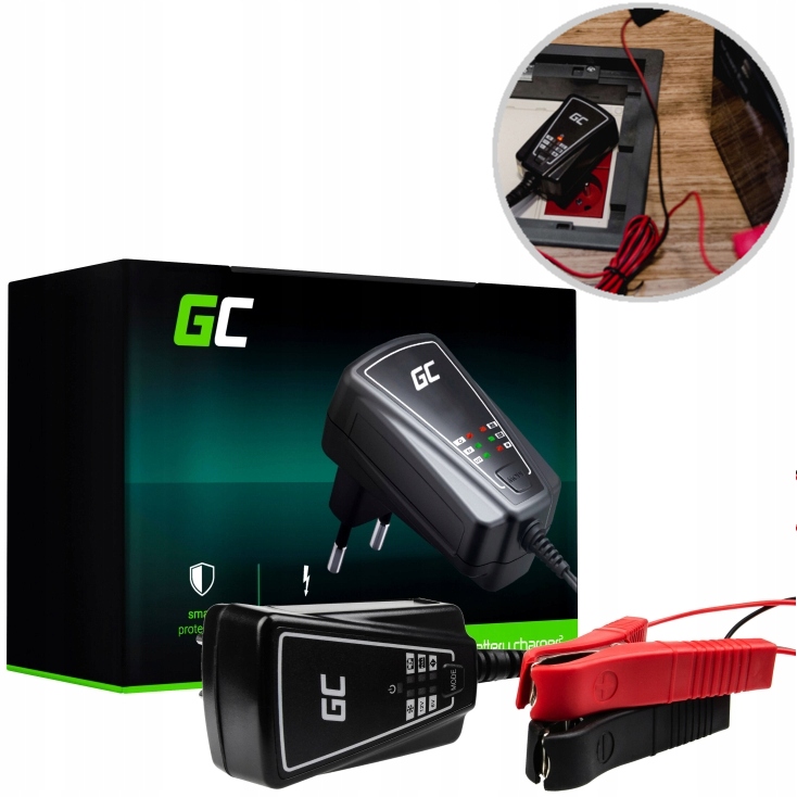 GREEN CELL PROSTOWNIK ŁADOWARKA AKUMULATORA 6/12V