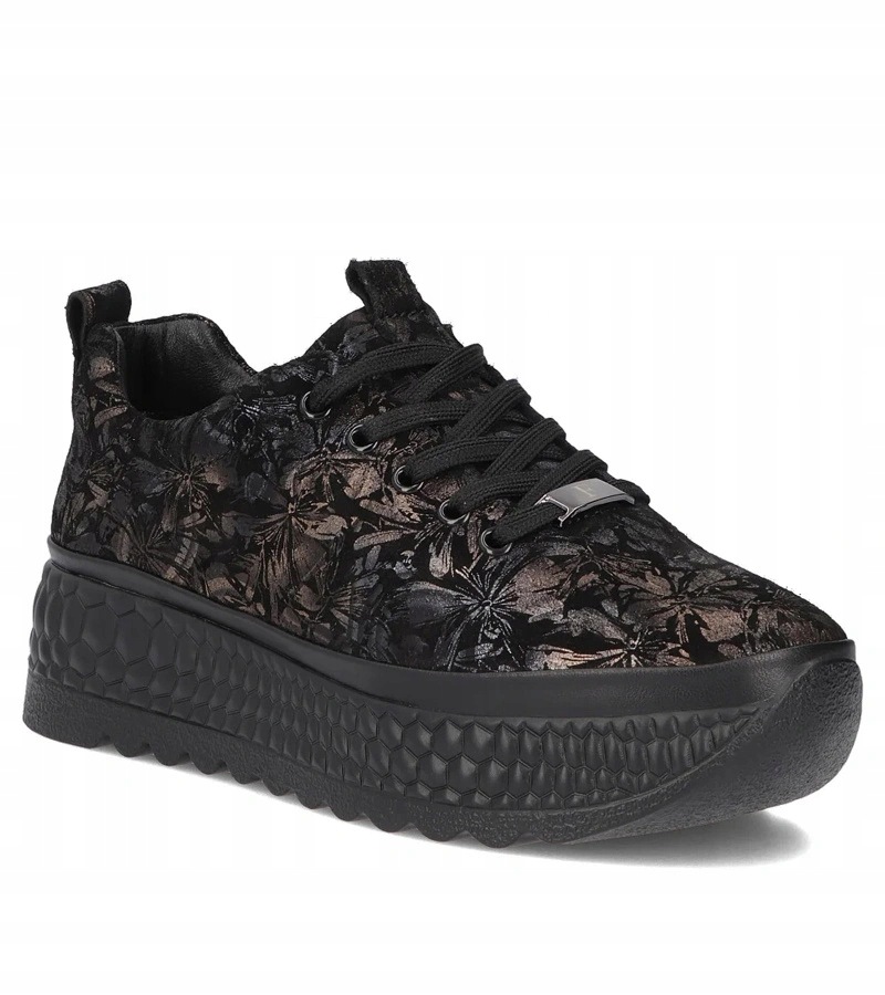 Hers Černé kožené tenisky Filippo DP7284/26 vel. 38