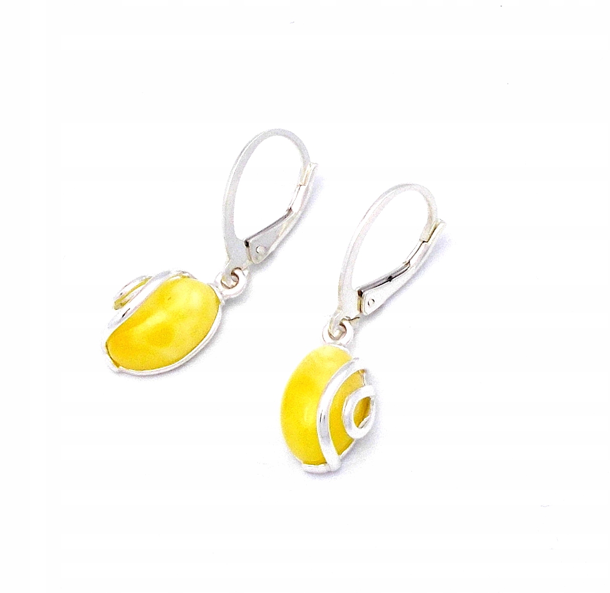 Stříbrné Náušnice S Jantarem