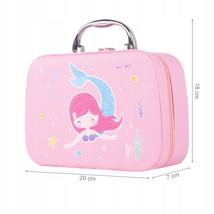 KOSMETYKI DO MALOWANIA MAKIJAŻU PAZNOKCI DLA DZIECI KUFEREK SYRENKA ZESTAW Stan opakowania oryginalne