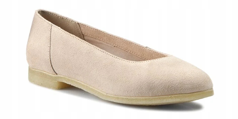 Clarks Dámské baleríny Ffion Ivy velikost 37,5 růžové, semišová kůže