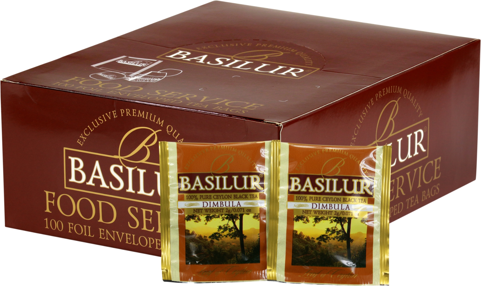 Levně 100% černý čaj Ceylon Basilur Horeca Dimbula 100 x 2 g Sáčky