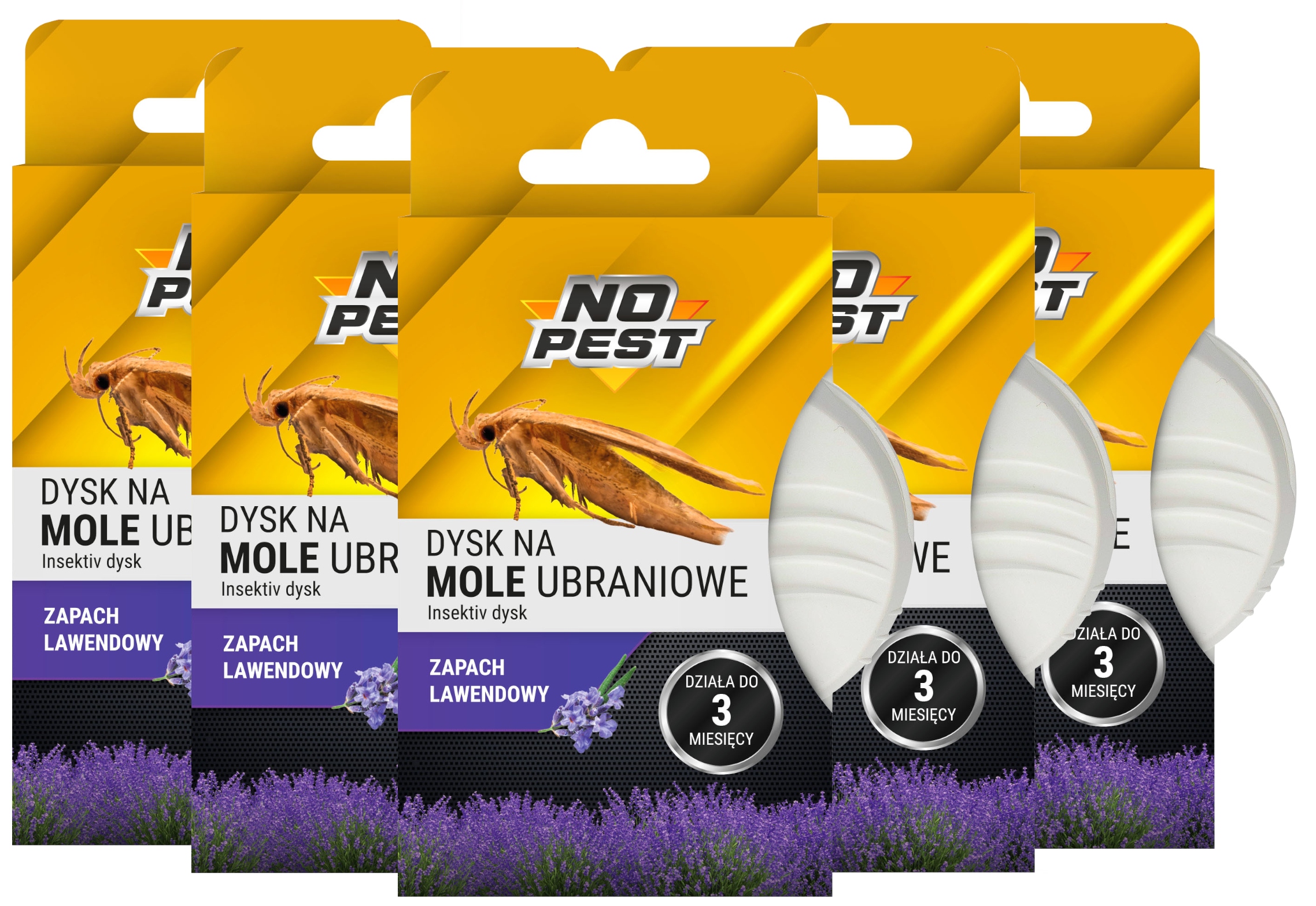 

Środek Dysk Na Mole Odzieżowe Lawendowy No Pest x5