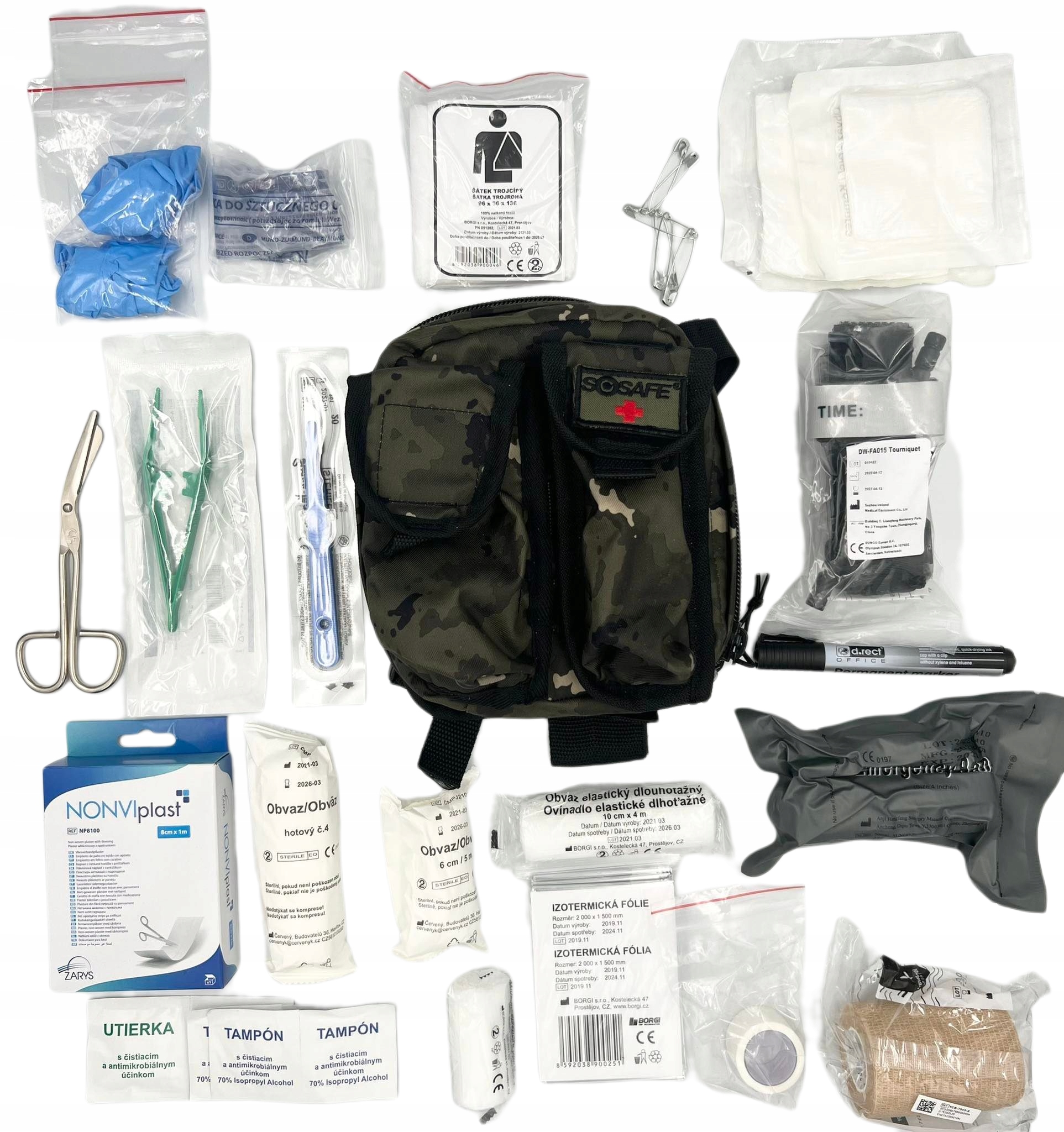 

Apteczka Taktyczna Wojskowa Z Wyposażeniem 24 El.