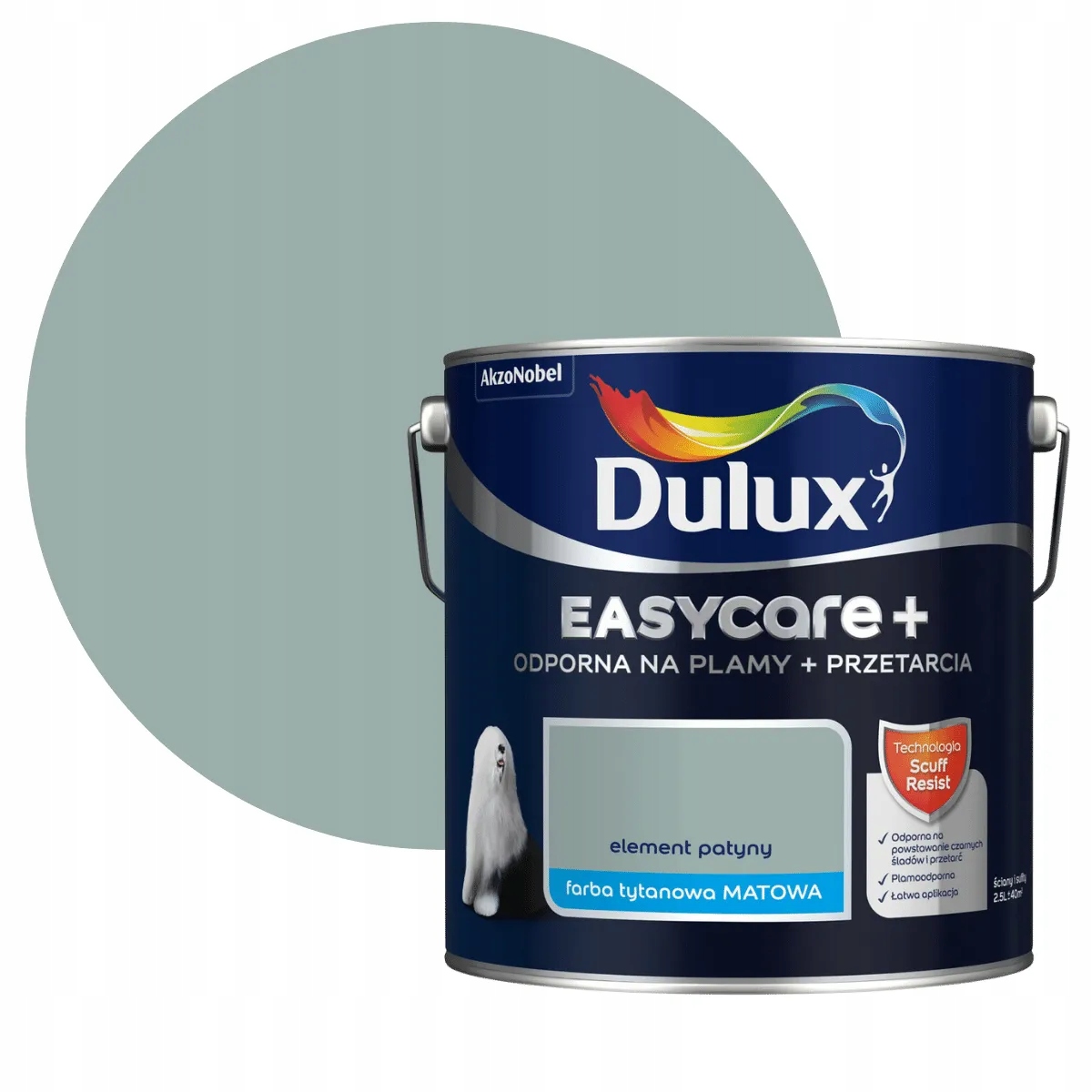 Dulux EasyCare Plus Barva Element Patina 2,5L