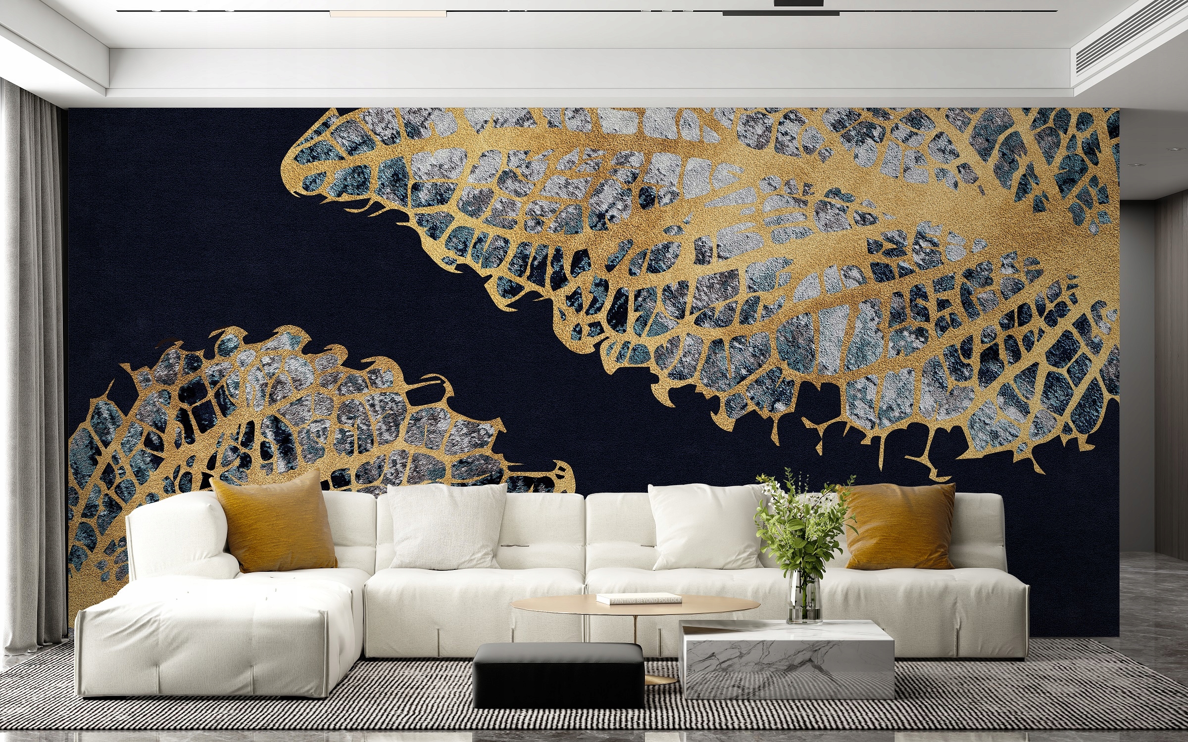 Fototapeta Zlaté listy 400x280 struktura 350 g