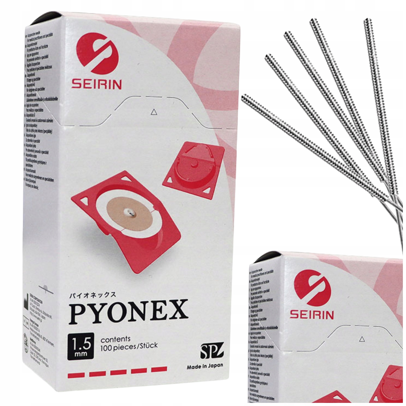 Igły Do Ucha 0,20X1,5 MM Stal Chirurgiczna 100SZT Zestaw New Pyonex Seirin