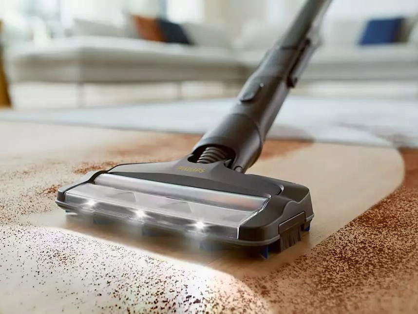 ODKURZACZ PIONOWY MOPUJĄCY PHILIPS RĘCZNY 3w1 LED BATERIA 80 MIN ZESTAW Głębokość produktu 26 cm