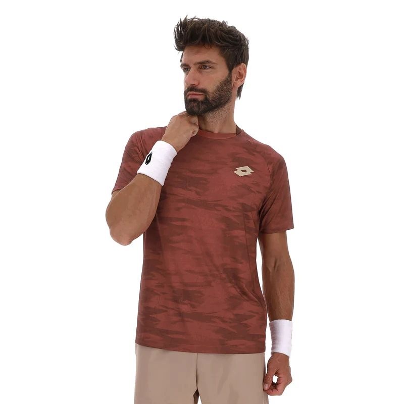 Koszulka Tenisowa Męska Lotto Tech VI-D2 Tee Men Marsala Red S