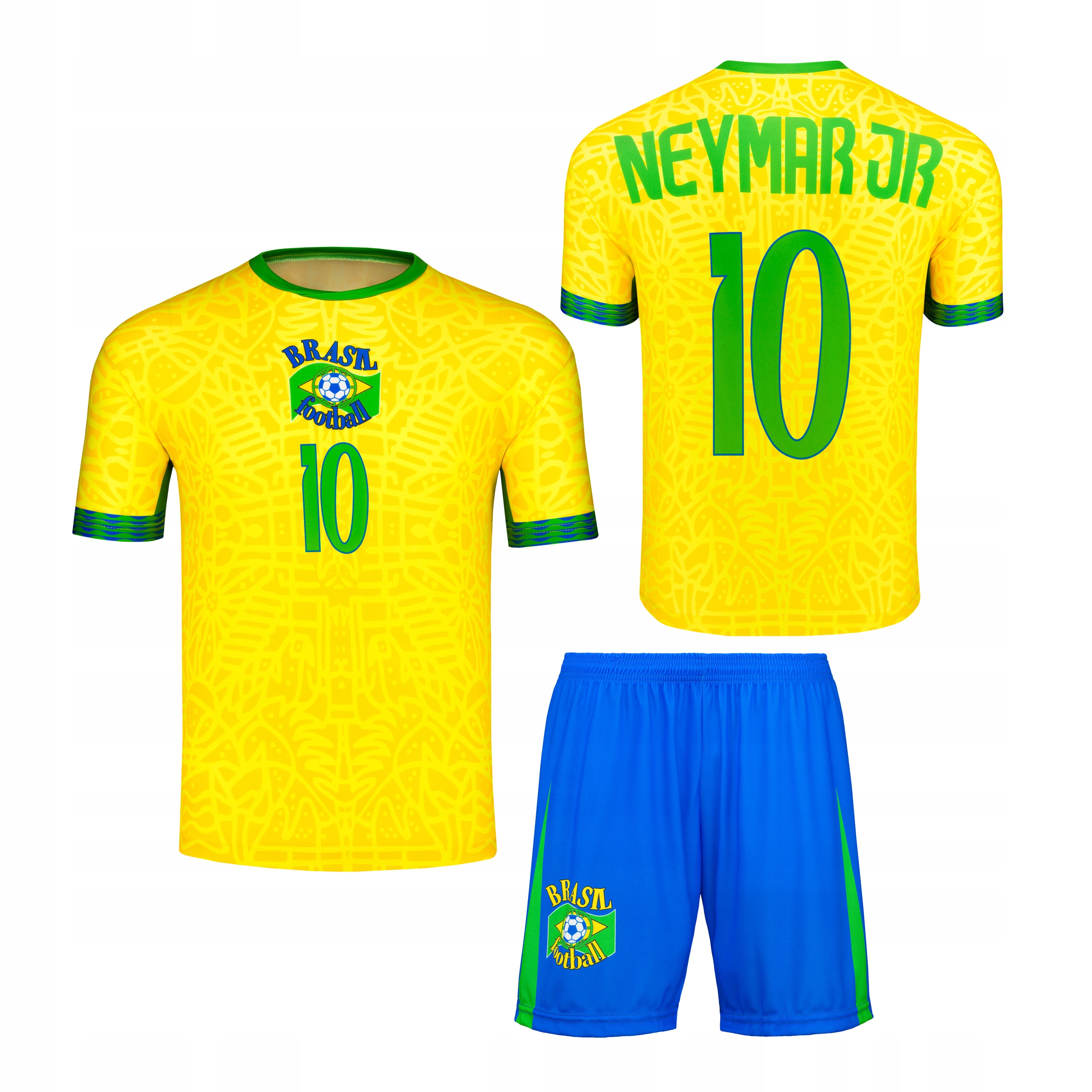 STRÓJ / KOMPLET PIŁKARSKI NEYMAR JR. BRAZYLIA rozm. 128 cm Rozmiar 128