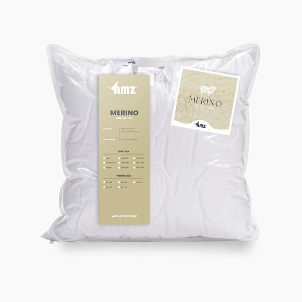 Amz Merino Prešívaný vankúš 70x80 100 % Merino vlna 1100 g