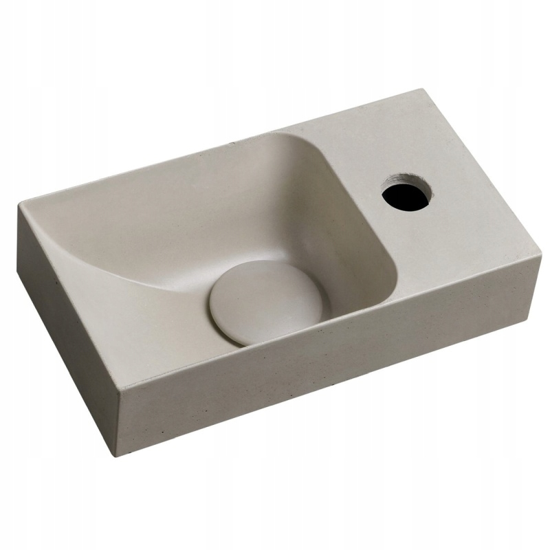 Sapho Piccolino umývadlo betónové 308x17 cm batéria na pravej strane piesková