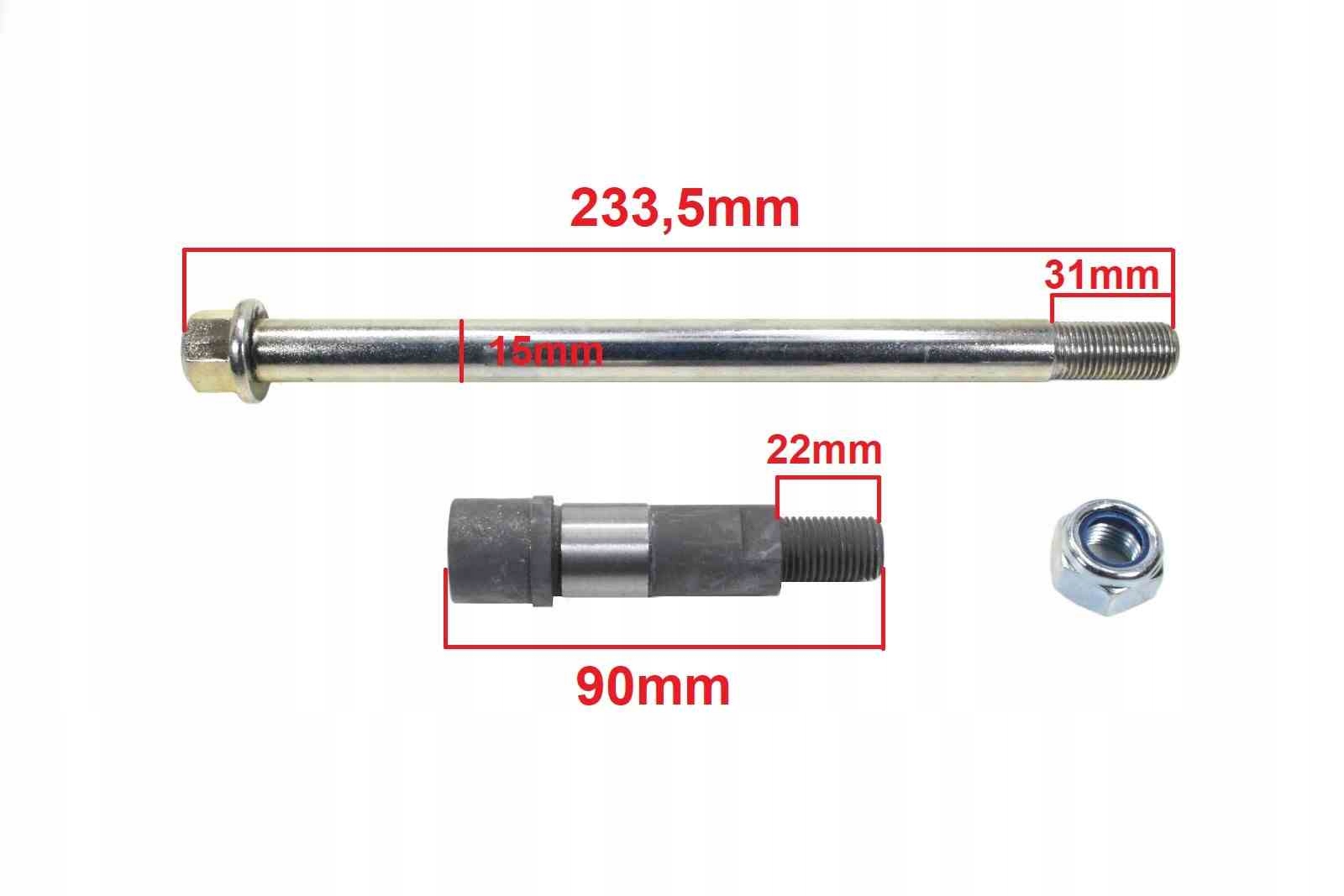 OŚKA KOŁA TYŁ MZ ETZ 150 KPL. MP Producent Roy