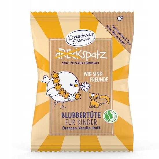 DRESDNER ESSENZ sól do kąpieli kapsułka musująca dla dzieci Pomarańcza