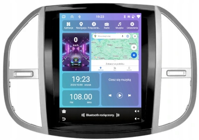 Rádio Navigácia Android Mercedes Vito W447 2014-2022 Usb Wifi Bt 4GB 64GB