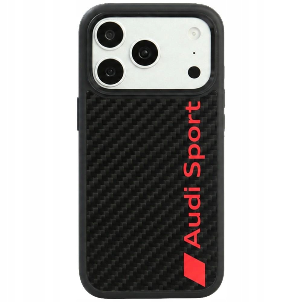 Pouzdro Audi R8 Carbon Fiber MagSafe pro iPhone 18 Pro 17 Pro, černé