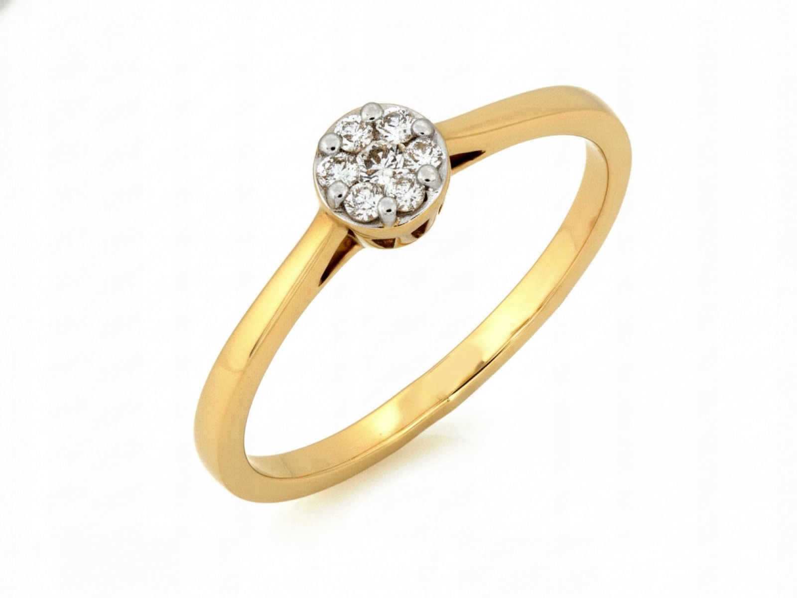 Dámský prstýnek zlatý 585 jemný s briliantovým očkem 0,096 ct r16