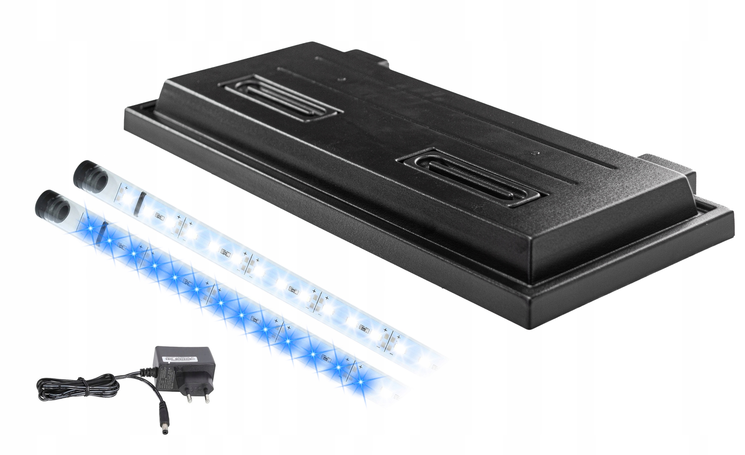 Kryt do akvária 120x40 černý Led osvětlení Bílé Modré