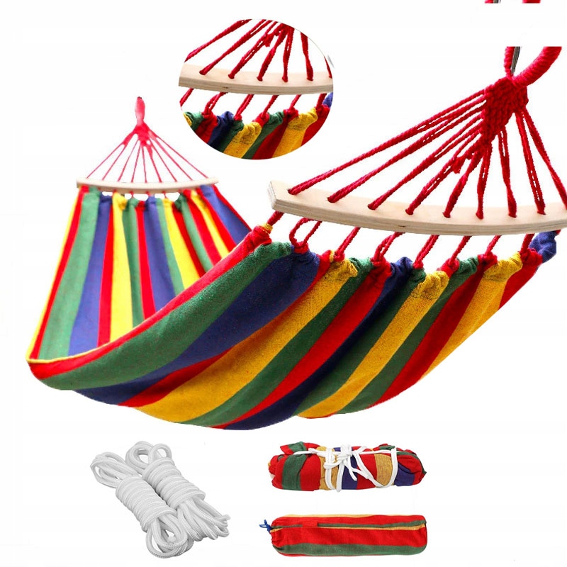 

Hamak Ogrodowy Duży 240x150cm Mocny 180kg XXL 2023