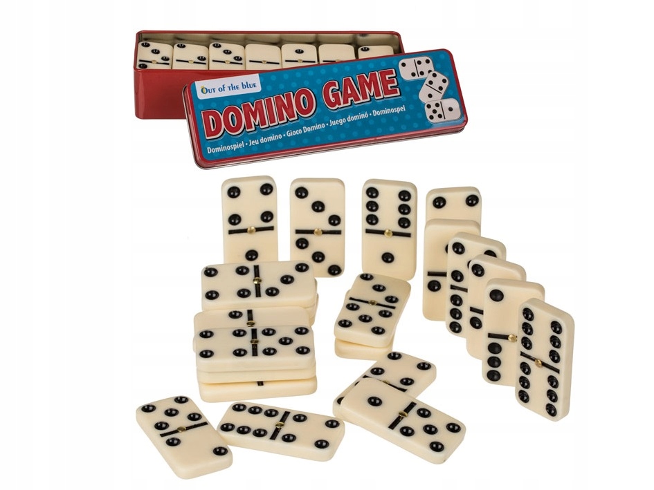 

Rodzinna Gra Domino w metalowym pudełku 28 kostek