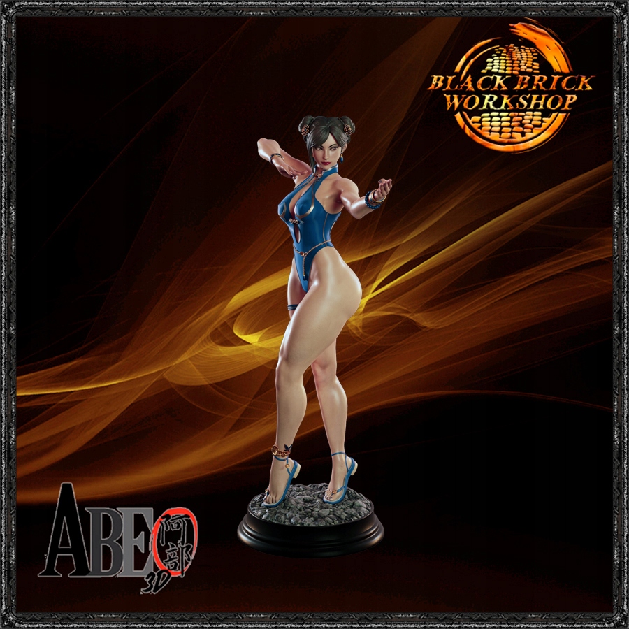 Chun-Li Unpainted Abe 3D Měřítko 1/9 (200mm) (sfw) 3D Tisk