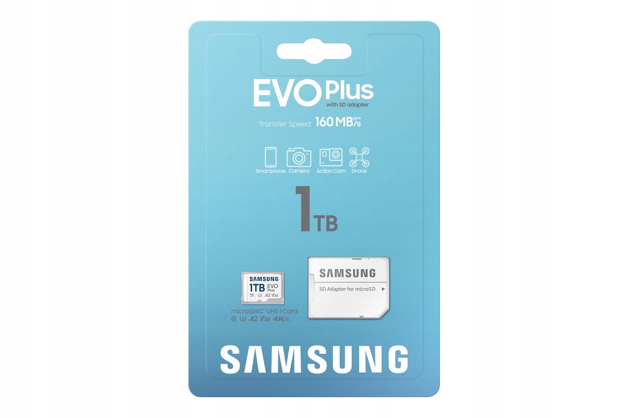 Samsung Evo Plus/micro SDXC/1TB/UHS-I U3 Class 10/+ Adaptér/Bílá