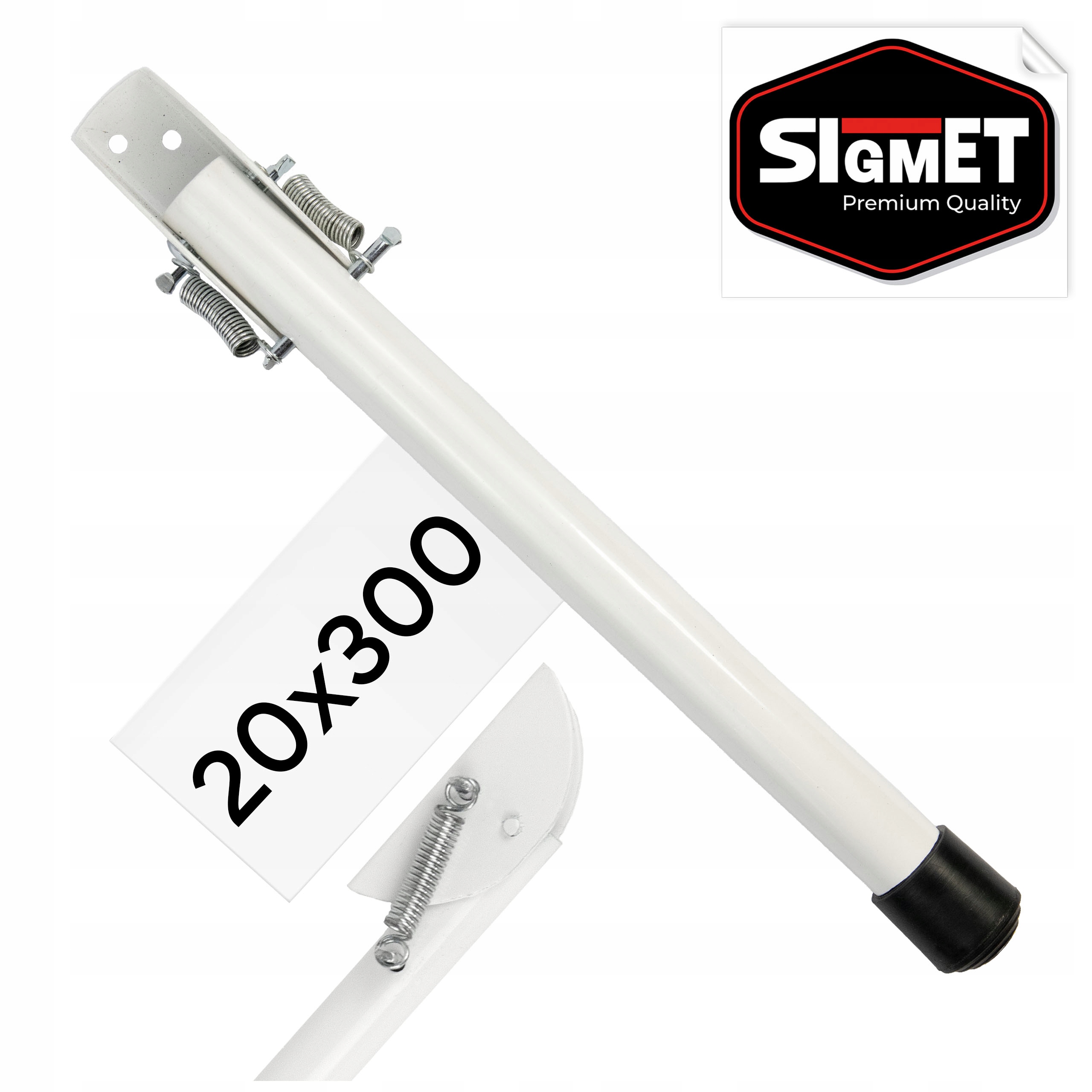 Podpórka drzwi 20x300mm biała DO BRAMY