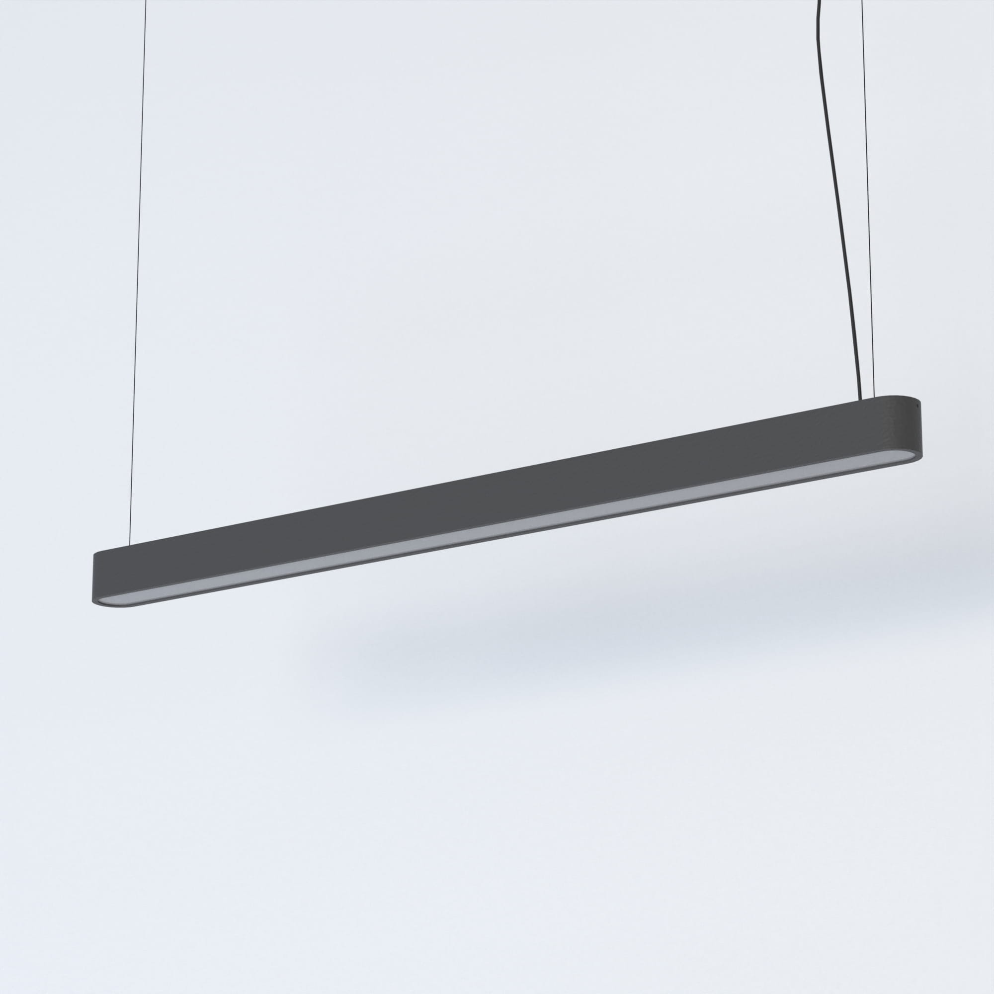 Moderná závesná lampa grafitová nad ostrov bar podlhovastá 125 cm Nowodvorski