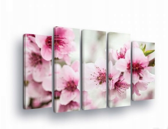 Obraz 150x100 Kvety Sakury polyptych jar ružová príroda pokoj krása