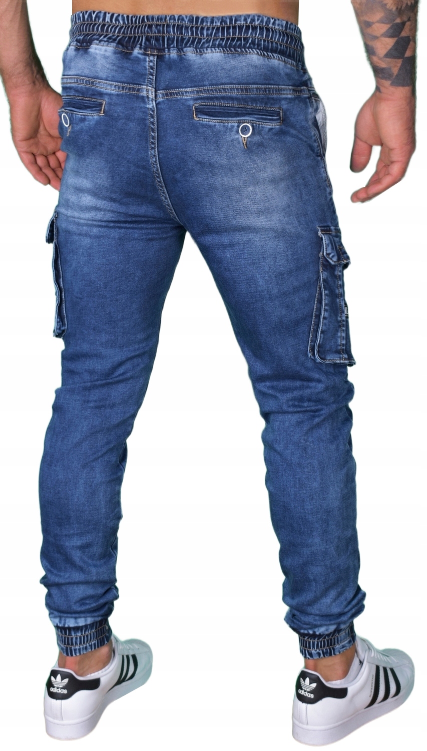 BOJÓWKI JOGGERY MĘSKIE SPODNIE JEANSOWE Model KA9335