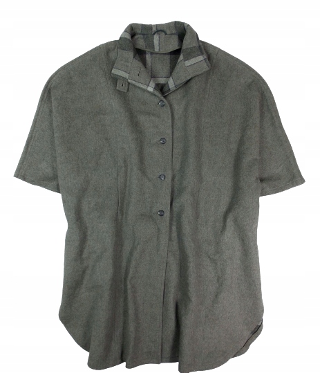 Exclusive Double Salko Ponczo Wełniane Khaki Mega 38